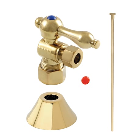 Kingston Brass CC53302TKF20 Plumbing Toilet Trim Kit, 5/8-Inch x 3/8-Inch O.D. Comp, Polished Brass CC53302TKF20